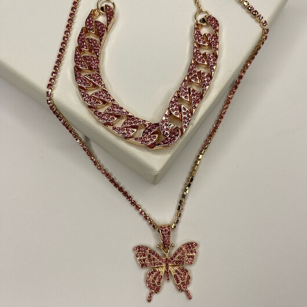 Butterfly Chain Necklace Set